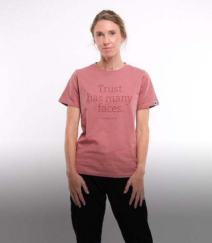 T-Shirt «trust has many faces» –  Damen